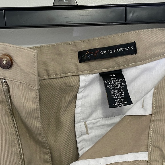 2 Greg Norman Collection Men's Tan and Cream Shorts - Picture 4 of 4